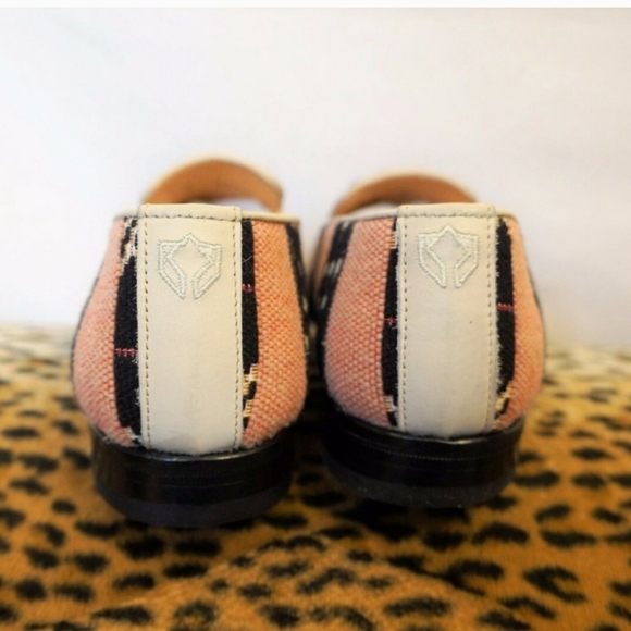 COBRA SOCIETY NAJET PEACH EMBROIDERED GEOMETRIC SLIP ON LOAFER NEW IN BOX - Picture 8 of 9